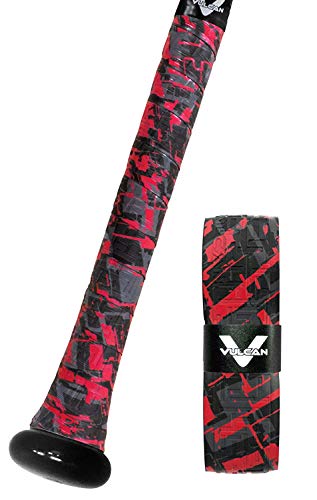 Vulcan 050mm Bat Grip BaseballSoftball Red Sizzle - Image 1