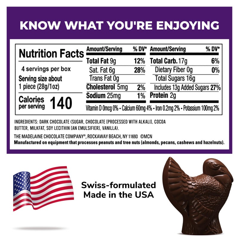 Madelaine Dark Chocolate Turkey Candy - 1 oz Foil-Wrapped Thanksgiving Chocolates - Rich Fall Holiday Treats & Décor - 4 Pack Individually Wrapped Turkeys - Image 2