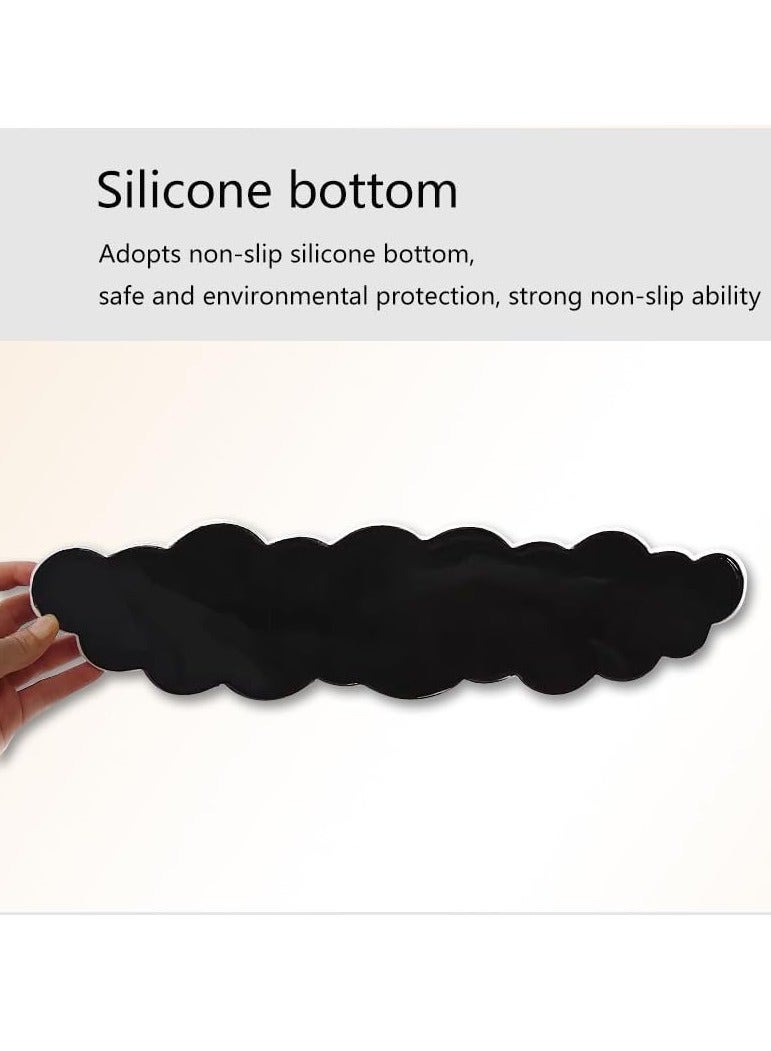 Sylqvxh Cloud Keyboard and Mouse Wrist Rest Set, Waterproof PU Leather Memory Foam Wrist Rest, Easy to Relieve Typing Pain, Non-slip Wrist Rest, Suitable for Home, Office (White) - Image 4