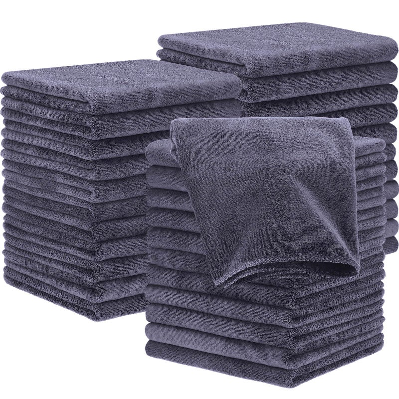 Panelee 24 36 Packs of Bleach Proof Towels Microfiber Absorbent Bleach Resistant Salon Hand Towels for Gym  Bath  Spa  Shaving  Shampoo  Home Hair Drying (Gray 14 x 29 Inch) - Image 1