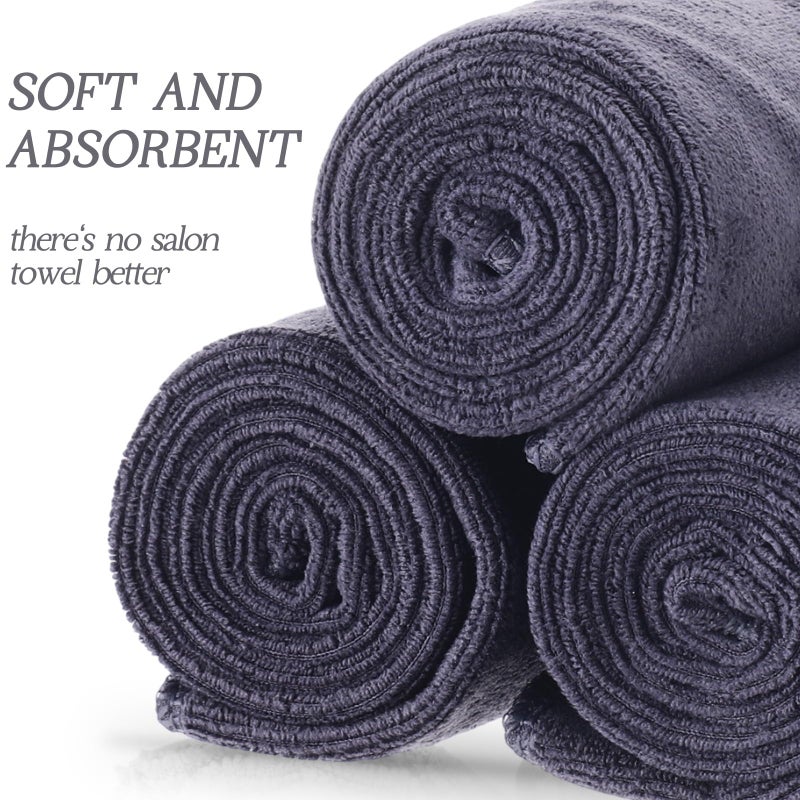 Panelee 24 36 Packs of Bleach Proof Towels Microfiber Absorbent Bleach Resistant Salon Hand Towels for Gym  Bath  Spa  Shaving  Shampoo  Home Hair Drying (Gray 14 x 29 Inch) - Image 3
