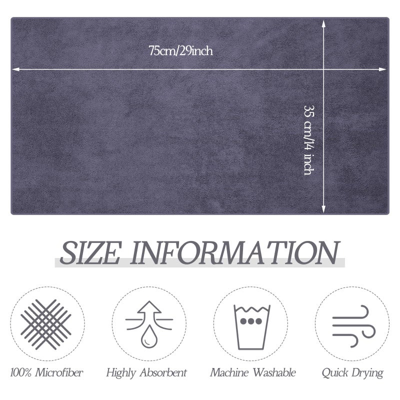 Panelee 24 36 Packs of Bleach Proof Towels Microfiber Absorbent Bleach Resistant Salon Hand Towels for Gym  Bath  Spa  Shaving  Shampoo  Home Hair Drying (Gray 14 x 29 Inch) - Image 2
