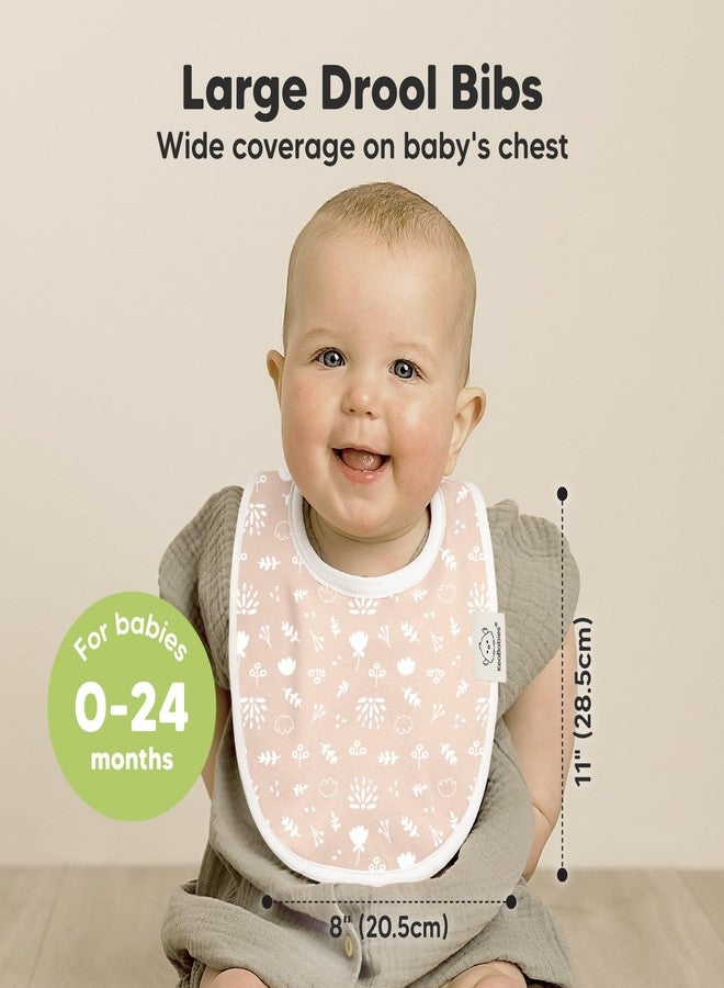 KeaBabies 8-Pack Baby Bibs for Girls & Boys and 5-Pack Burp Cloths for Baby Boys and Girls - Teething Baby Bibs for Boy, Girl - Ultra Absorbent Burping Cloth, Burp Clothes, Newborn Towel - Image 2