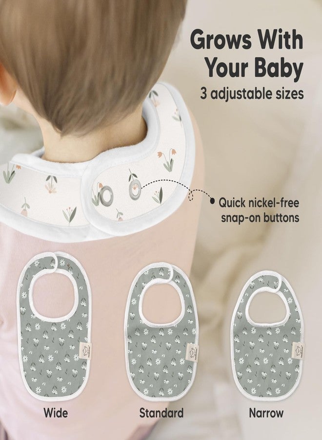 KeaBabies 8-Pack Baby Bibs for Girls & Boys and 5-Pack Burp Cloths for Baby Boys and Girls - Teething Baby Bibs for Boy, Girl - Ultra Absorbent Burping Cloth, Burp Clothes, Newborn Towel - Image 4