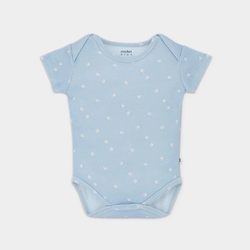 myko kids Panda Short Sleeve Bodysuit