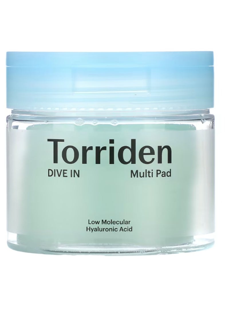 Torriden Torriden Dive in Low Molecular Hyaluronic Acid Multi Pad 160ml 80  Cleansing Wipes  - Image 1