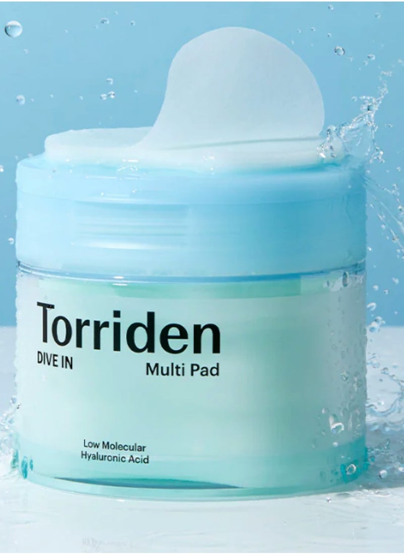 Torriden Torriden Dive in Low Molecular Hyaluronic Acid Multi Pad 160ml 80  Cleansing Wipes  - Image 2