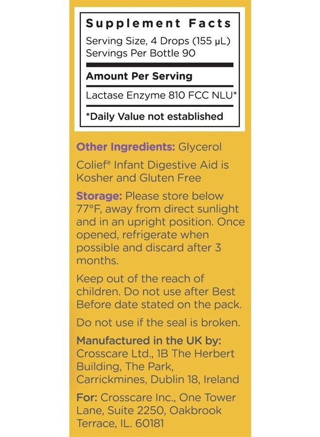Colief Infant Digestive Aid | Gas Drops for Babies | Natural & Safe Infant Gas Relief | Reduces Baby Colic, Tummy Bloating, Fussing & Crying | 90 Servings | 0.5 Fl Oz (Single Pack) - Image 3