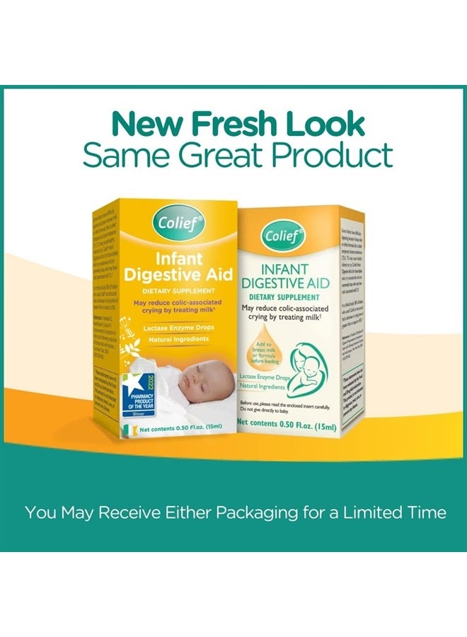 Colief Infant Digestive Aid | Gas Drops for Babies | Natural & Safe Infant Gas Relief | Reduces Baby Colic, Tummy Bloating, Fussing & Crying | 90 Servings | 0.5 Fl Oz (Single Pack) - Image 2