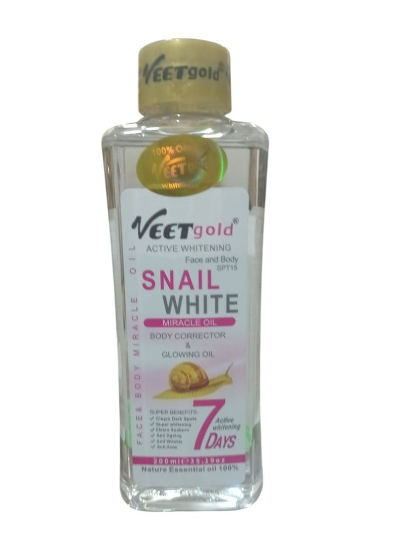 Veet gold Active Whitening Face And Body Snail Oil White 200ml