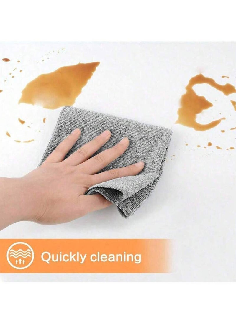 Generic 20 Pack Microfiber Cleaning Towels - Streak Free & Absorbent Towels for Kitchen & Car - Machine Washable Multi-Purpose Cloth for Easily Removes Grease & Stains  - Image 3
