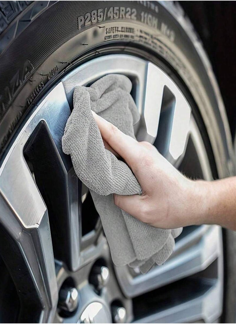 Generic 20 Pack Microfiber Cleaning Towels - Streak Free & Absorbent Towels for Kitchen & Car - Machine Washable Multi-Purpose Cloth for Easily Removes Grease & Stains  - Image 5