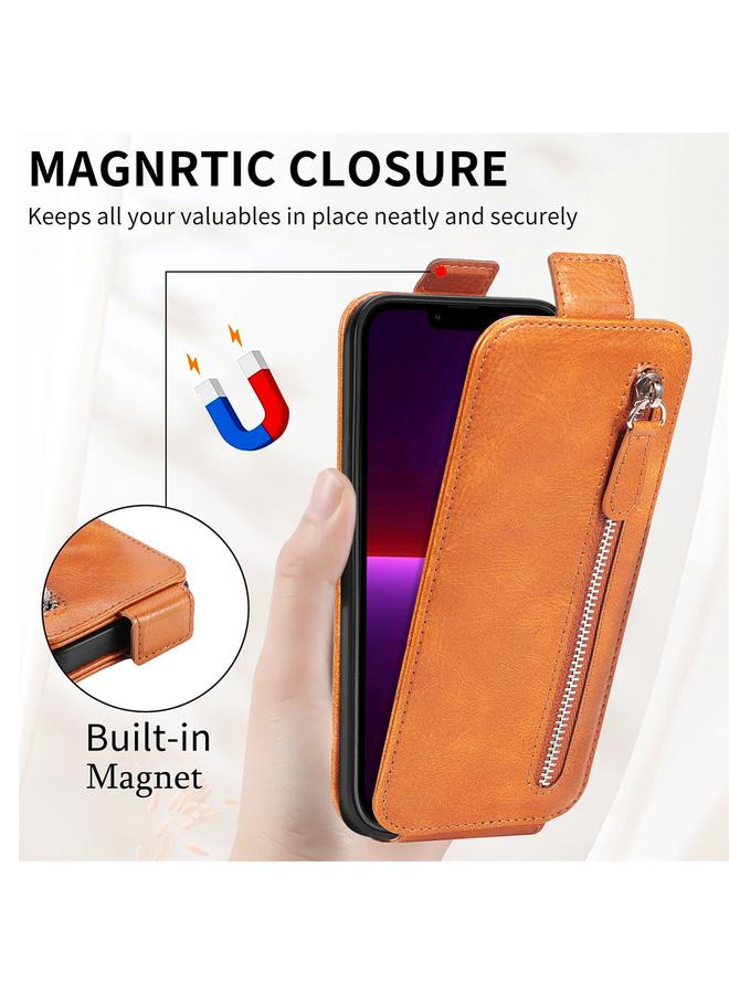 S-TOP Case For iPhone 13 Pro Max Zipper Wallet Vertical Flip Leather Phone Case - Image 3