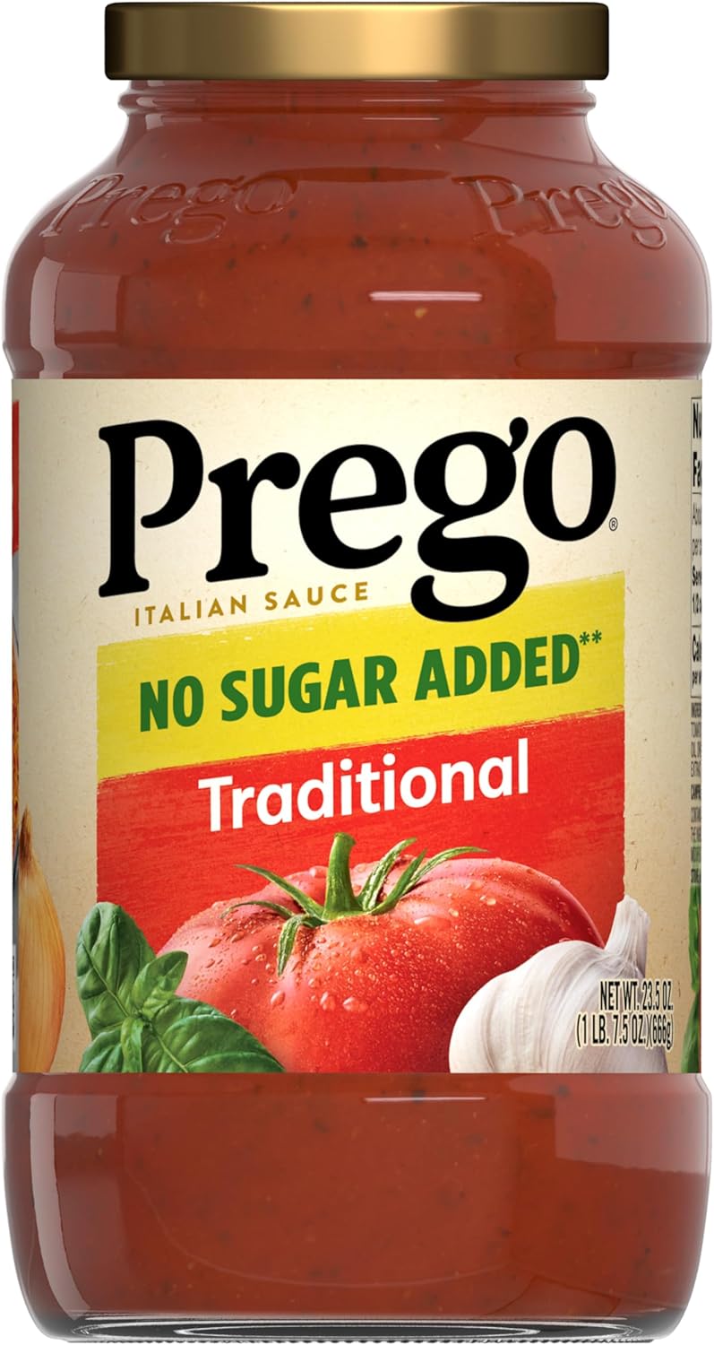 Prego Traditional No Sugar Added Pasta Sauce, 23.5 Oz Jar - Image 1