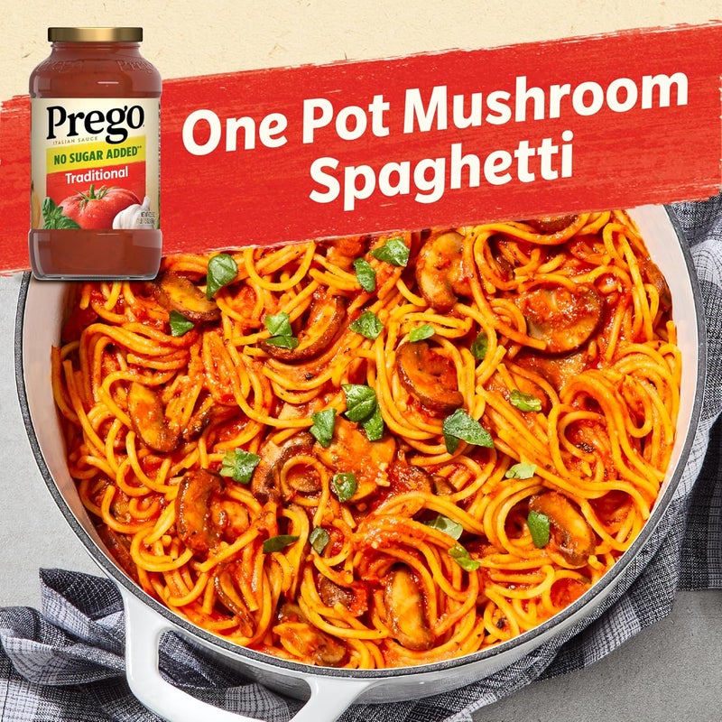 Prego Traditional No Sugar Added Pasta Sauce, 23.5 Oz Jar - Image 3
