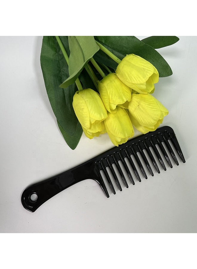 إيكو شاين Wide-Tooth Detangling Combs, Large Handle Design, Large hairs For Men & Women Black, Set of 2 - Image 4