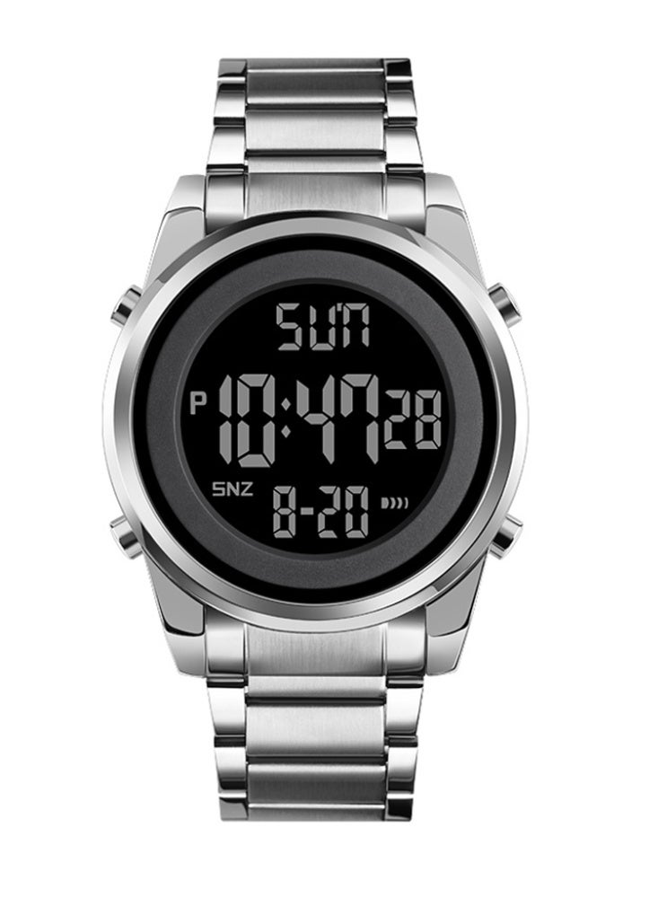 Sanda Luxury Men's Sports Electronic Watch Multi functional Waterproof Display Stainless Steel Strap Men's Electronic Watch - Image 1