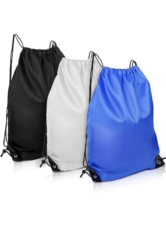 Lonimia Drawstring Gym Bag, Drawstring Backpack, Drawstring Bag, 3 Pcs Polyester Material PU Leather Wrinkle-Resistant Smooth Practical Backpack, Suitable for Most Adults And Children
