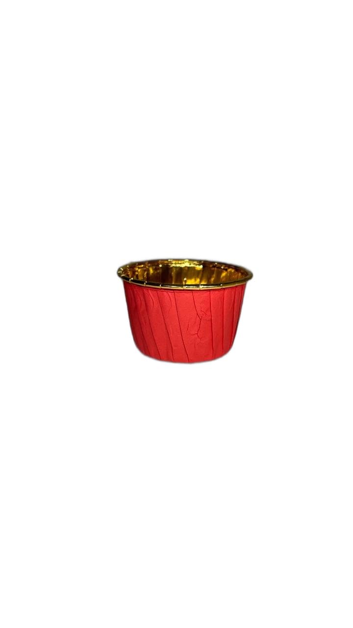 Baekence Baekence Choco Lava Mould Cake Mould Chocolava Baking Mould Red Golden Pack of 400 pcs - Image 1