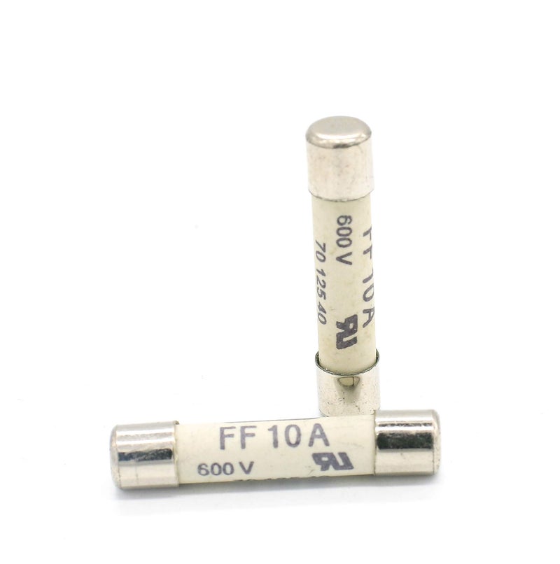 Siba Digital Multi Meter Fuse FF10A 600V Fast Acting Ceramic Fuse 6.3 x 32mm 2 Pack - Image 4