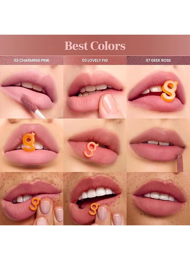 BARVENA NUDE BLUR TINT | Soft Velvet Matte Lip Stain & Cheek Tint | Lightweight Blurring Tint for a Smooth & Airbrushed Finish | 24H Long-Lasting & Non-Sticky Formula, #03 LOVELY PIG - Image 4