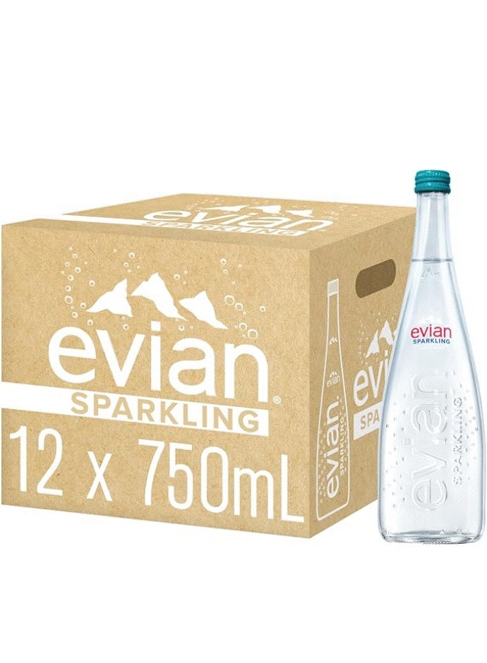 إيفيان Evian Natural Mineral Water Glass - 750ML (Pack of 12) - Image 5