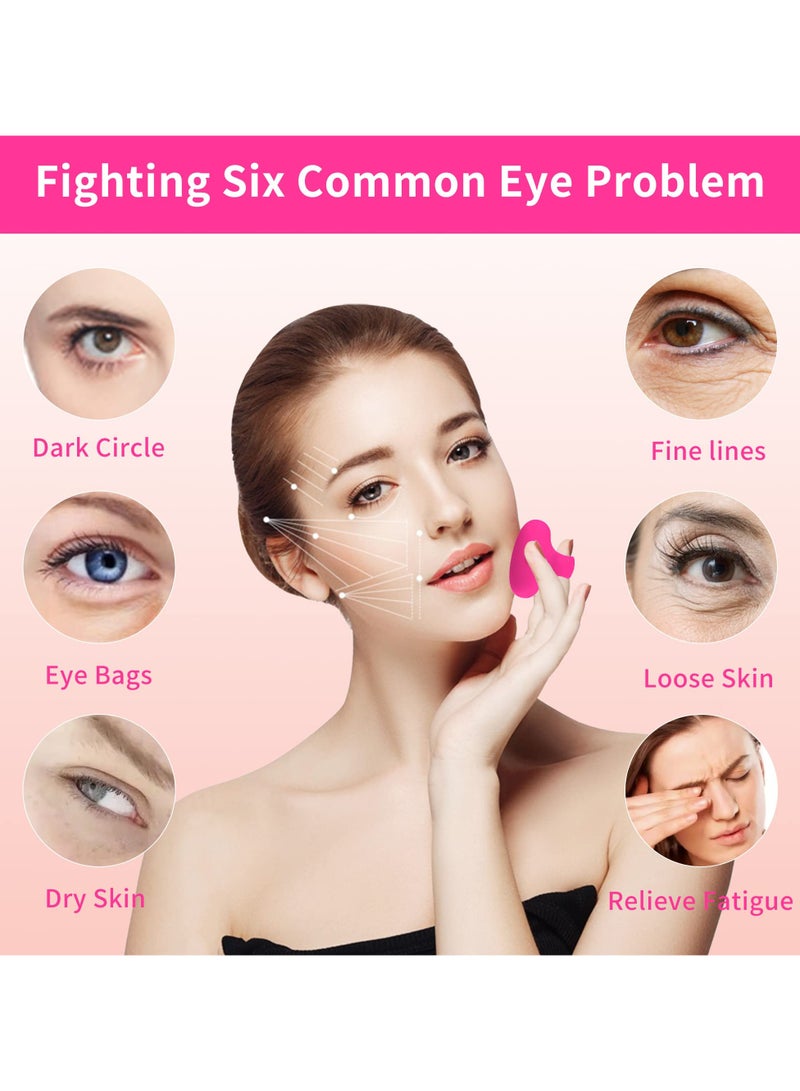 بونيتو جهاز تدليك الوجه والعينين، جهاز تدليك صغير لشد عضلات الوجه ومكافحة الشيخوخة وتخفيف الهالات السوداء وانتفاخ العينين والتعب - Image 4