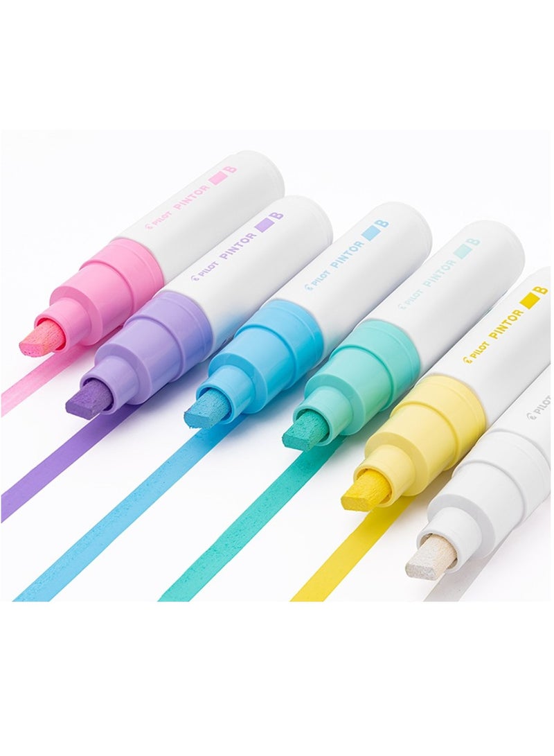 PILOT 6-Piece Pintor Water Based Paint Marker Broad 8.0mm Tip Pastel Colours - Image 2