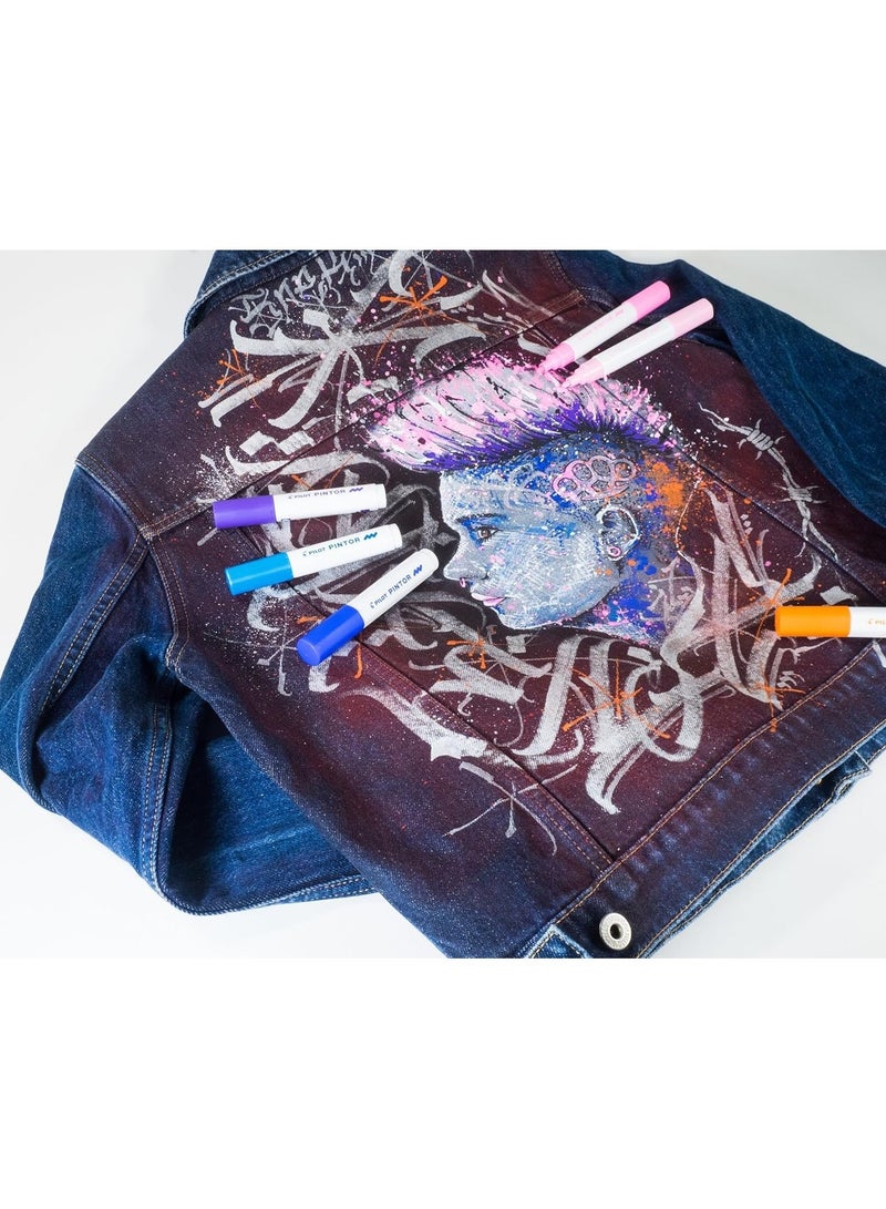 PILOT 6-Piece Pintor Water Based Paint Marker Broad 8.0mm Tip Pastel Colours - Image 5