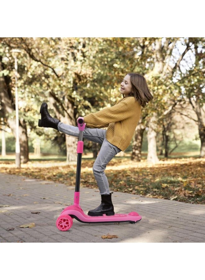 3-Wheel Scooter for Big Kids & Teenagers – Extra Wide Deck, 4-Level Adjustable Handlebar, Foldable Design – LED Flashing PU Wheels – Lean-to-Steer Glider Scooter – Ages 6–18 – Premium Alloy Build – Best Gift for Boys & Girls - Image 2