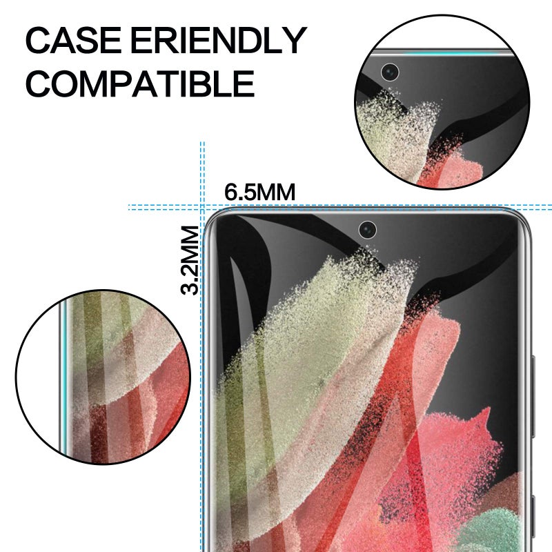LYWHL 2 Pack for Galaxy S21 Ultra Privacy Screen Protector, Anti-Spy Full Adhesive Coverage Film for Samsung Galaxy S21 Ultra, [Ultrasonic Fingerprint Compatible] Easy Installation - Image 4