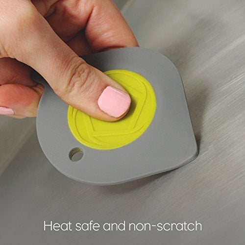 Full Circle منظف أواني الحديد الزهر من فول سيركل، مكشطة مقلاة، بيضاء - Image 4