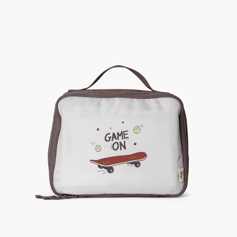 سترون Insulated Lunch Bag-Cool Kid-Printed-Rectangle-Brown