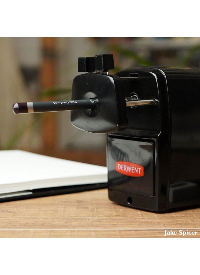 Derwent - Super Point Manual Helical Pencil Sharpener (2302001) Black 1 Count (Pack Of 1) - Image 1