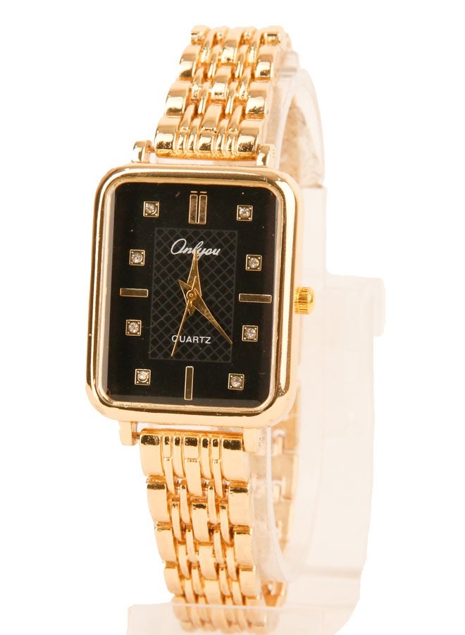 Onlyou Women’s Casual Watch, Black Dial, Stainless Steel Material - Image 1