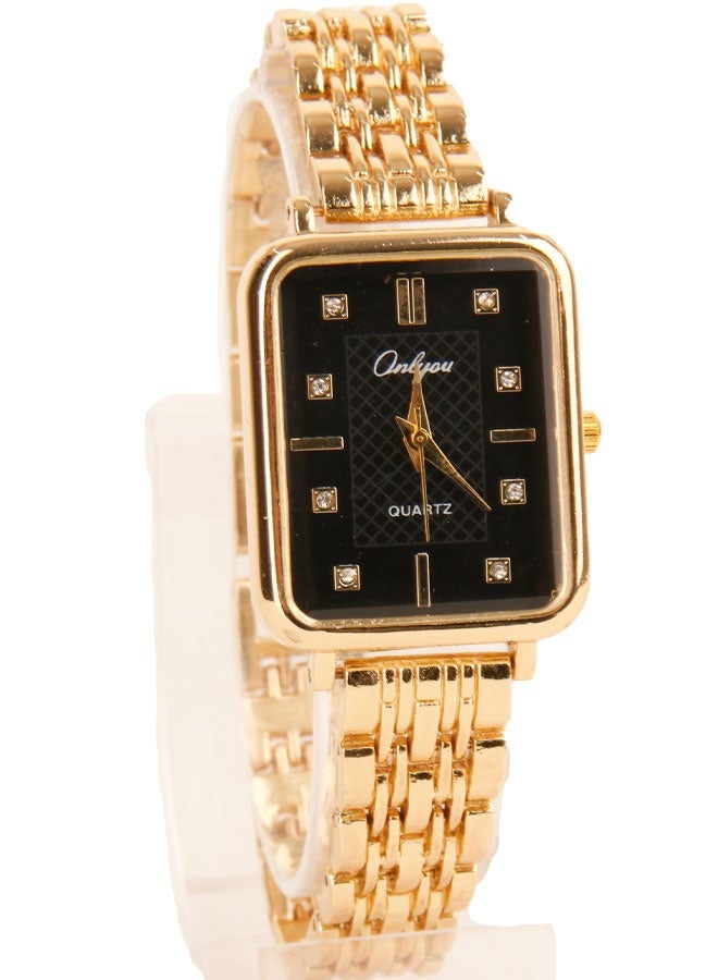 Onlyou Women’s Casual Watch, Black Dial, Stainless Steel Material - Image 3