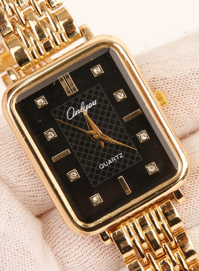 Onlyou Women’s Casual Watch, Black Dial, Stainless Steel Material - Image 4