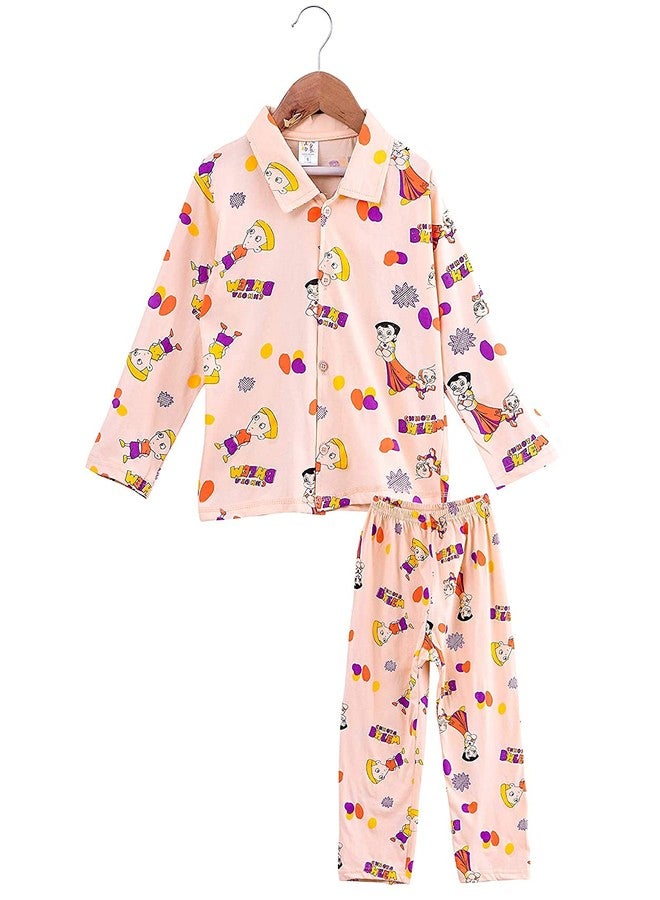 SEE FIT Baby Girls & Boys 100% Cotton Night Suit Sets Cotton Shirts and Pyjama Set Pack of 2 (1-2 Years) Multicolour - Image 2