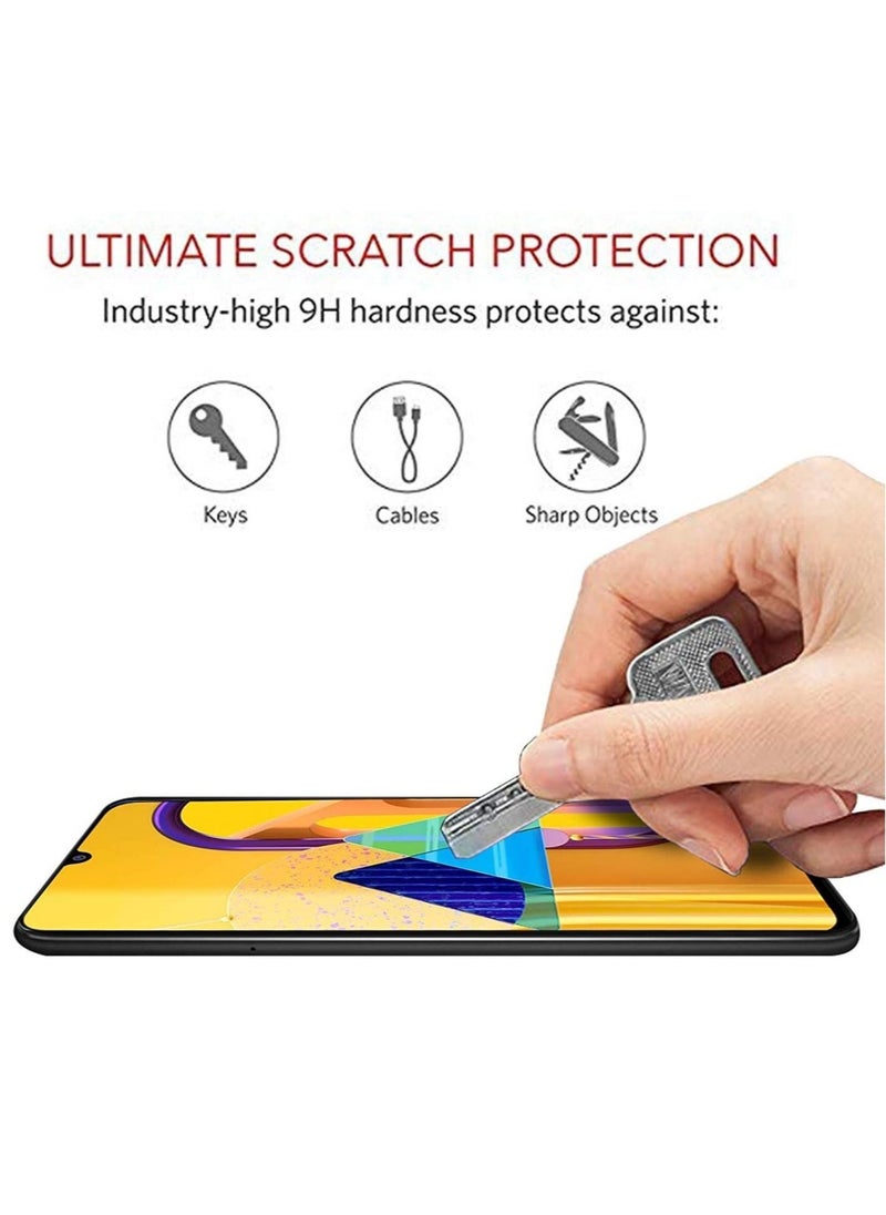 ELTRAZONE Screen Guard for Samsung Galaxy M30s / M30 / M31 / M21 / A30 / A30s / A50 / A50s Tempered Glass Screen Protector Full Glue Edge-to-Edge Gorilla Screen Protector  - Image 3