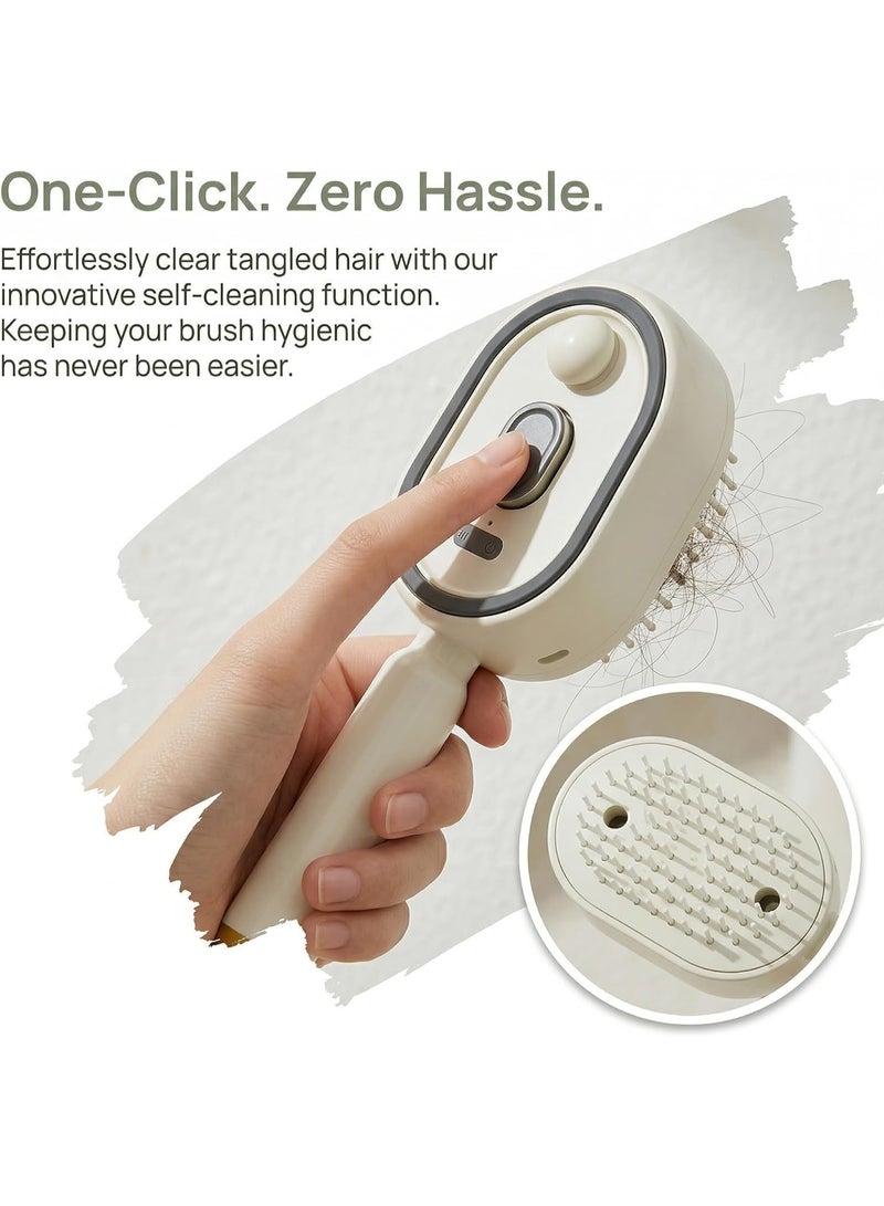 ATRJSZ Electric Steam Brush, 3-in-1 Hair Brush with Built-in Water Spray, Rechargeable Steam Hair Brush for Detangling, Frizz Reducing and Nourishing Hair (Beige) - Image 5