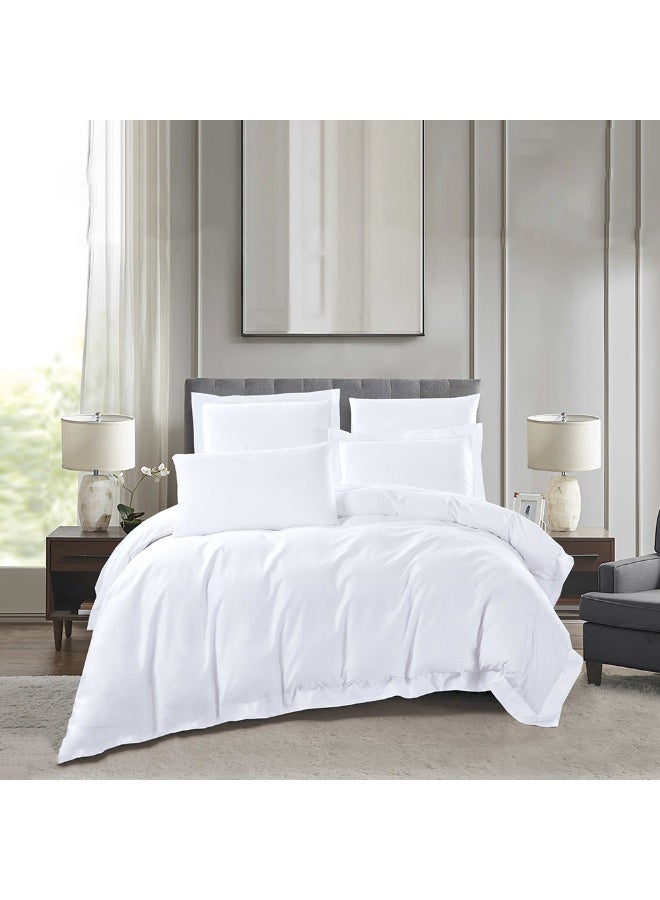 bukhamseen Atlanta Cotton Bed Sheet Set – 7 Pieces, King Size, 600 Thread Count, Removable Filling, Ultra Soft - Image 1