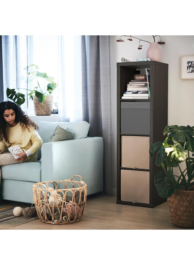 Zaboon Shelving Unit, Black-Brown, 42X147 Cm - Image 4