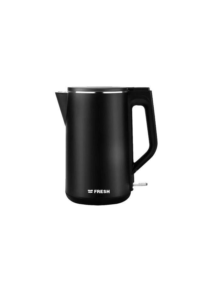 فريش غلاية مياه كهربائية استانلس فريش ، 1.7 لتر ، 2000 وات ، أسود ، FDK-17B