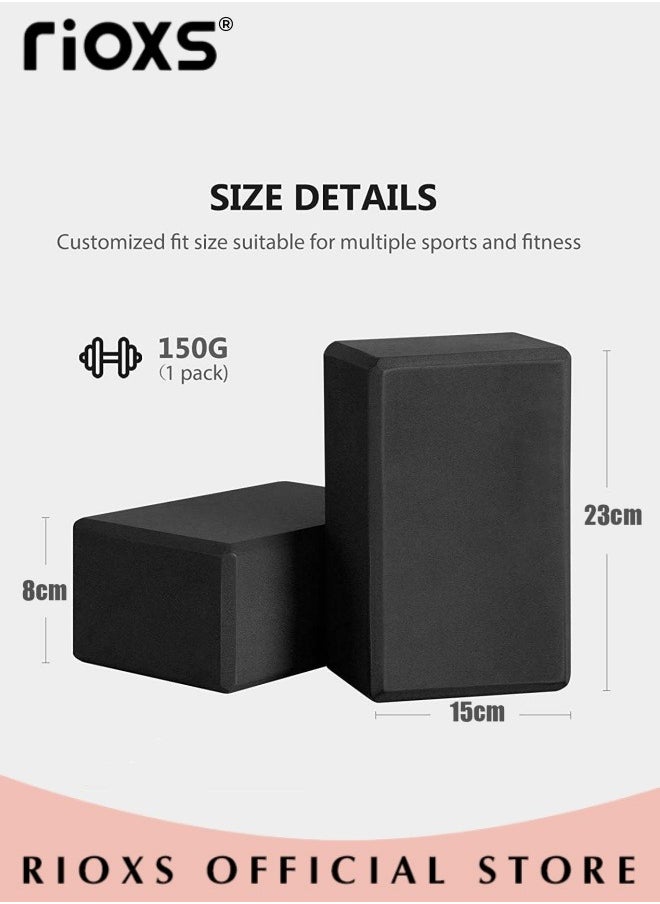 RIOXS Yoga Pilates Kits,Yoga Circle And Yoga Blocks Sets,32cm Yoga Wheel With 2 Pcs Yoga Foam Blocks,For Waist Back Training,Durable Professional Pilates Exercise Tools  - Image 5