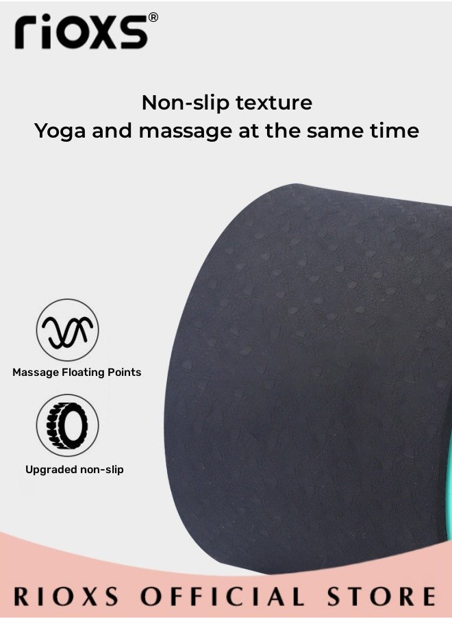RIOXS Yoga Pilates Kits,Yoga Circle And Yoga Blocks Sets,32cm Yoga Wheel With 2 Pcs Yoga Foam Blocks,For Waist Back Training,Durable Professional Pilates Exercise Tools  - Image 3