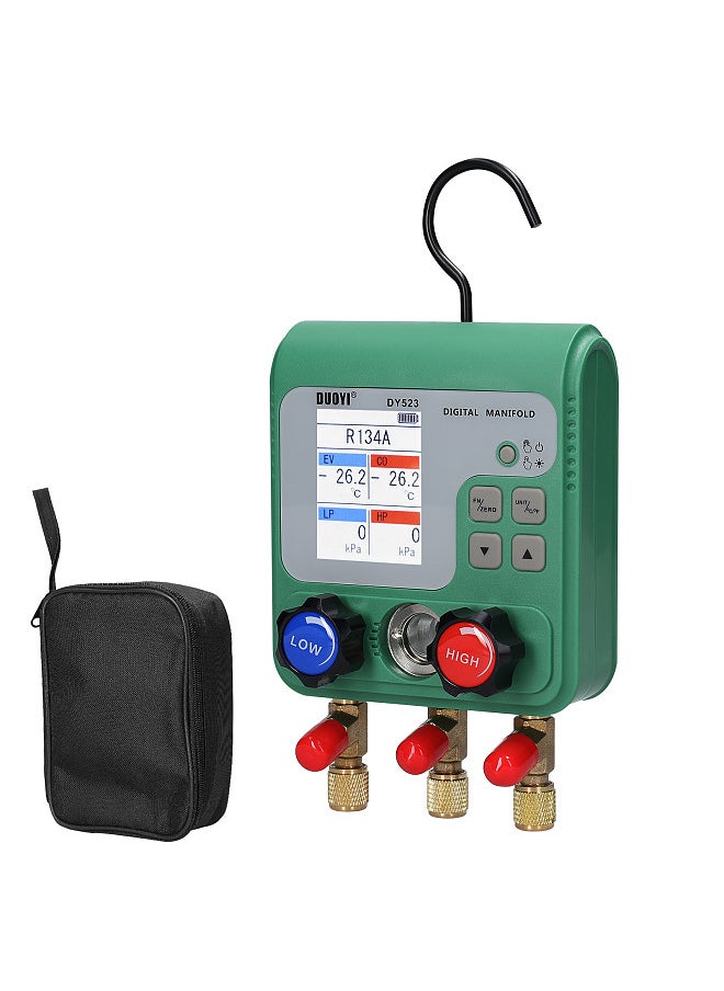 Generic Electronic AirConditioning Refrigerant Fluoride Meter Vacuum Pressure Gauge Digital Manifold Gauge Automobile Refrigerant Repairing Vacuum Meter  - Image 1