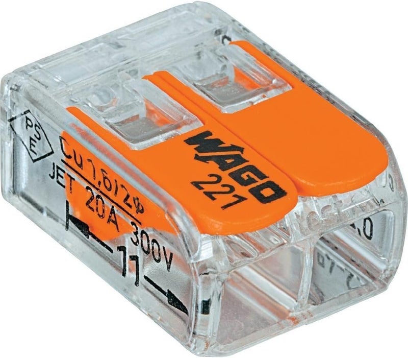 Wago 221-412 Lever-Nuts 2 Conductor Compact Connectors 200 PK - Image 1