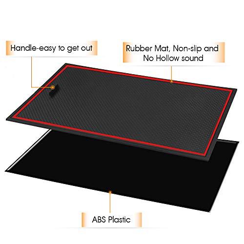 ROCCS Secret Compartment Cover Center Console Organizer Tray for GMC Sierra 1500 2500HD 3500HD Denali Silverado 2014-2019 Hidden Plate - Image 4