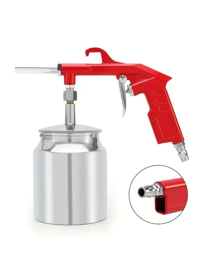Red Diamond Handheld Sandblaster Pneumatic Air Spray Gun For Truck Bed Liner Coating - Image 1