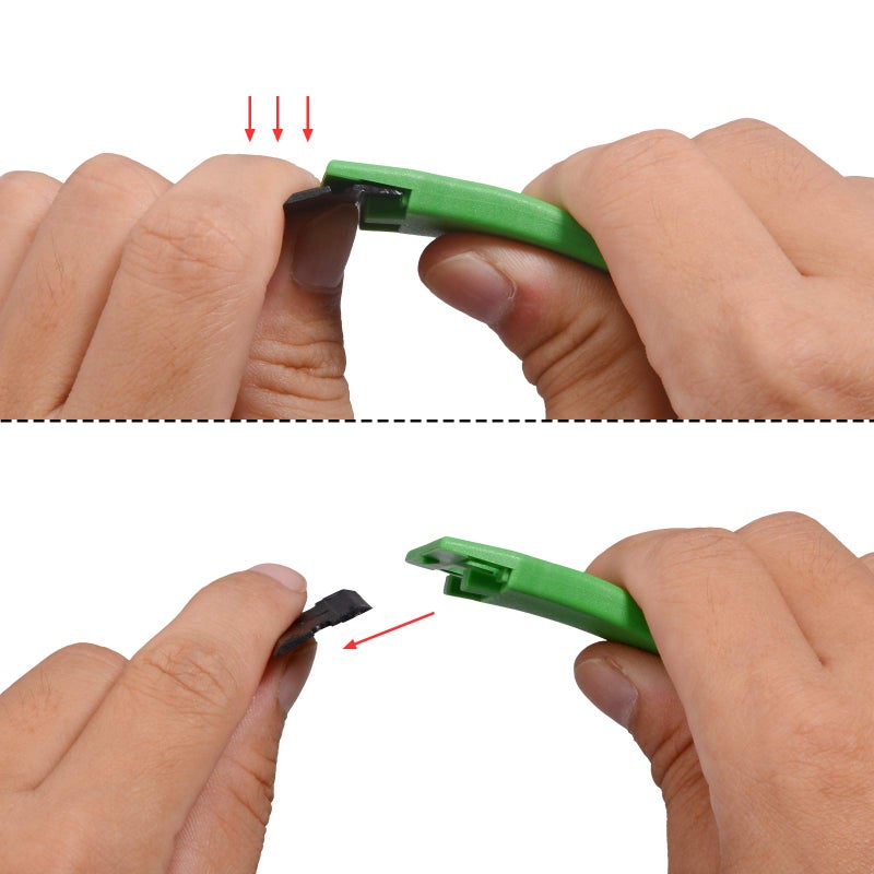 EHDIS 1.5" Plastic Razor Scraper with 10pcs Double Edged Plastic Blades for Removing Labels Stickers Decals on Glass Windows (Green) - Image 4